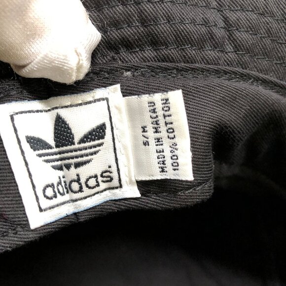 Adidas Originals Bucket Hat Unisex S/M Black Cotton Trefoil Logo - Picture 7 of 9